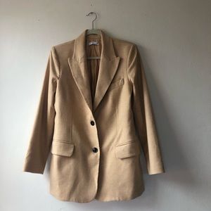 Mango Tan Wool Blend Blazer